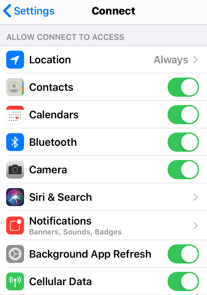 Permissions for iOS